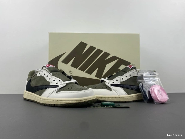 Kicktheory JORDAN TRAVIS DM7866-200 X OLIVE SCOTT AIR 1 OG MEDIUM LOW 0629